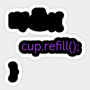 If no coffee refill cup function Sticker